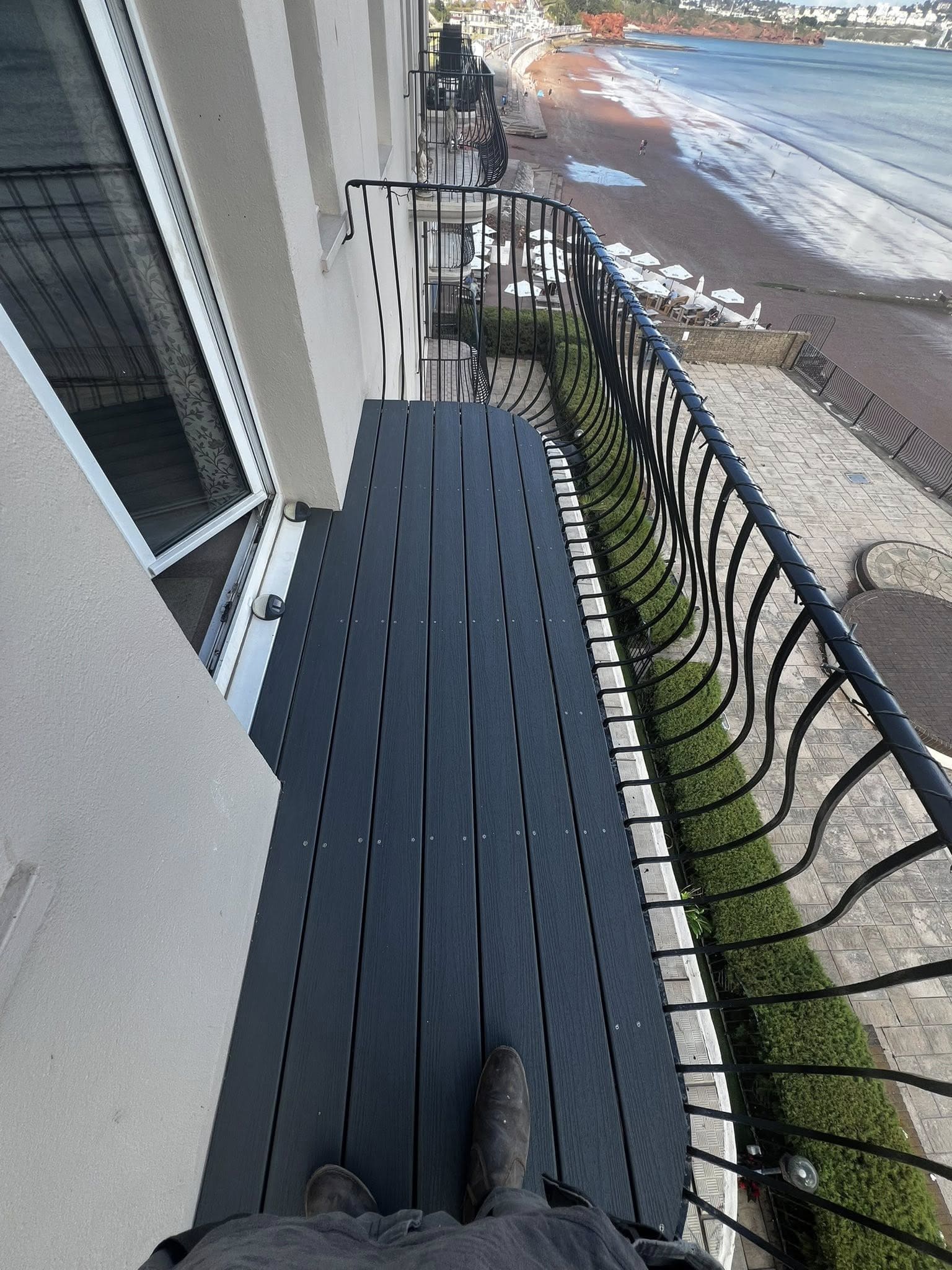 nixon carpentry balcony project by torbay seafront