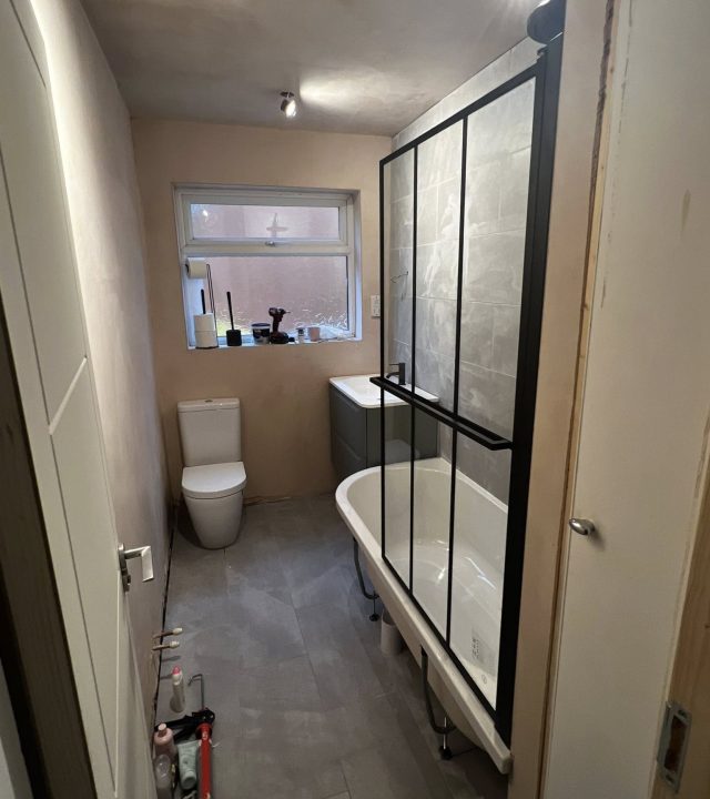 plasterboarding bathroom work in torbay home